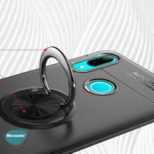 Microsonic Samsung Galaxy A20 Kılıf Kickstand Ring Holder Siyah