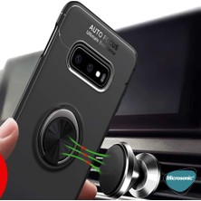 Microsonic Samsung Galaxy S10e Kılıf Kickstand Ring Holder Lacivert