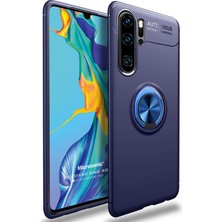 Microsonic Huawei P30 Pro Kılıf Kickstand Ring Holder Lacivert