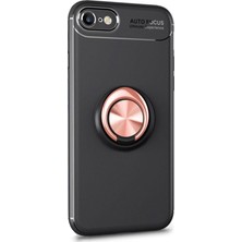 Microsonic Apple iPhone 6S Kılıf Kickstand Ring Holder Siyah Rose