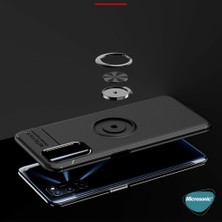 Microsonic Oppo A92 Kılıf Kickstand Ring Holder Lacivert