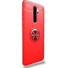 Microsonic Xiaomi Redmi Note 8 Pro Kılıf Kickstand Ring Holder Kırmızı