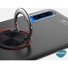 Microsonic Xiaomi Mi 9 SE Kılıf Kickstand Ring Holder Siyah