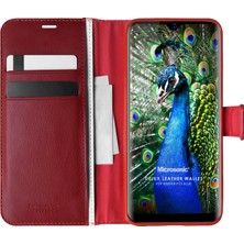 Microsonic Reeder P13 Blue Kılıf Delux Leather Wallet Kırmızı