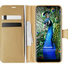 Microsonic Reeder P13 Blue Kılıf Delux Leather Wallet Gold