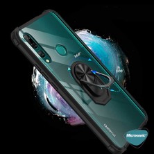 Microsonic Huawei Honor 9X Kılıf Grande Clear Ring Holder Lacivert