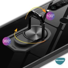 Microsonic Huawei P30 Lite Kılıf Grande Clear Ring Holder Lacivert