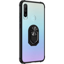 Microsonic Huawei P30 Lite Kılıf Grande Clear Ring Holder Siyah