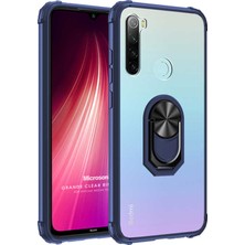 Microsonic Xiaomi Redmi Note 8 Kılıf Grande Clear Ring Holder Lacivert