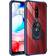 Microsonic Xiaomi Redmi 8A Kılıf Grande Clear Ring Holder Lacivert