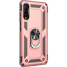 Microsonic Huawei P Smart Pro Kılıf Military Ring Holder Rose Gold