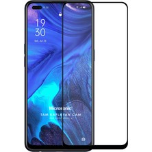 Microsonic Oppo Reno 4 Tam Kaplayan Temperli Cam Ekran Koruyucu Siyah