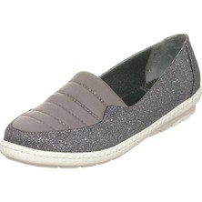 Costo Shoes 45  Numara DRL1123 Gri Streç Büyük Numara Gündelik Rahat Geniş Kalıp Özel Tasarım Babet Ayakkabı