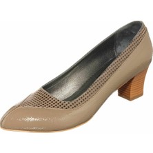 Costo Shoes 41 Numara KDR1207 Vizon Rugan Büyük Numara Kadın Ayakkabısı Rahat Geniş Kalıp Kadın Ayakkabısı Özel Seri