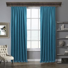 Brillant Düz Spor Fon Perde Düz Dikiş Extrafor Büzgülü 150X277