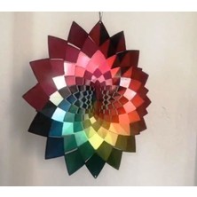 RüzgarGülü 30 cm Iç ve Dış Mekân Için Dekoratif, Işıldayan, Parlak Renkli Rüzgârgülü