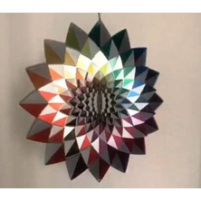 RüzgarGülü 30 cm Iç ve Dış Mekân Için Dekoratif, Işıldayan, Parlak Renkli Rüzgârgülü