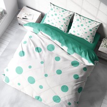 Monohome Puantiye 3D Pamuk Saten Çift Kişilik Nevresim Takımı