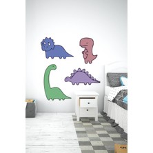 Msticker Sevimli Dinazorlar Srticker Seti-Çocuk Bebek Odası Sticker Seti