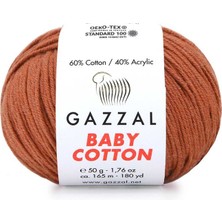 Gazzal Baby Cotton El Örgü İpi Tarçın 3454