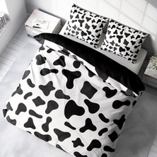 Monohome Cow 3D Pamuk Saten Çift Kişilik Nevresim Takımı