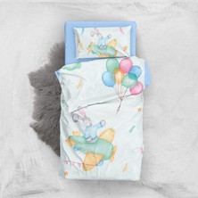 Monohome Flaying Rabbit 3D Pamuk Saten Bebek Nevresim Takımı
