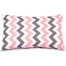 Sluupy Bebek Yastık Pembe-Gri Zigzag Desen  35 x 50 cm