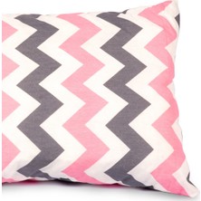 Sluupy Bebek Yastık Pembe-Gri Zigzag Desen  35 x 50 cm