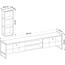 Decormet Paola Tv Sehpası Safir Meşe