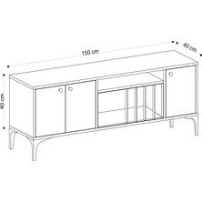 Decormet Luna Tv Sehpası Safir Meşe