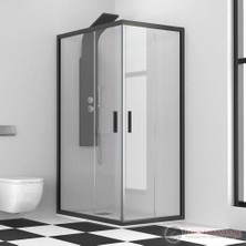 Terapi Duşakabin Black Terapi Şeffaf Camlı Duşakabin 90x100