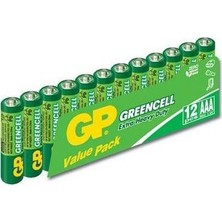 Gp Greencel R03 Aaa Boy Ince Çinko Kalem Pil 12'li GP24G-VS12