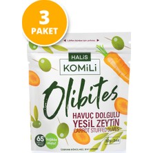 Komili Olibites Havuç Dolgulu Yeşil Zeytin 3 x 30 gr