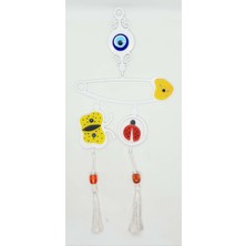 Uzman Kelebek ve Uğur Böceği Figürlü Nazar Boncuklu Duvar Süsü