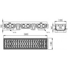 Luxwares 130X95X500 Drenaj Kanalı Izgaralı