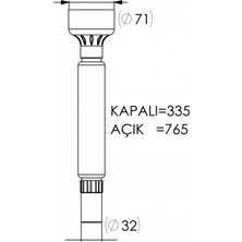 Luxwares Ø 32X70 Pisuvar Sifonu