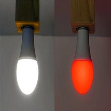 Runedo 2 Renk Ampul 10W + 1W LED Ampul - Beyaz Renk 10W + 1W  Gece Lambası