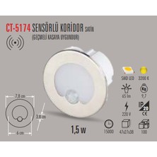 Cata Ct-5174 Radar Sensörlü Koridor Aydınlatma 2,5W Günışığı