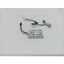 Güse Araç Içi Oto Aydınlatma Tepe Lambası 24 Smd 5050 LED Proje Panel Tavan Lamba 33-40MM