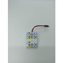 Güse Araç Içi Oto Aydınlatma Tepe Lambası 24 Smd 5050 LED Proje Panel Tavan Lamba 33-40MM