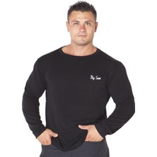 Big Sam Slim Fit Siyah Pamuklu Sweatshirt Big Sam 4587