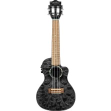 Lanikai Qm-Bkcec Quilted Maple Concert Elektro Ukulele