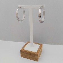 Modamugo Çelik Halka Küpe - Rodyum