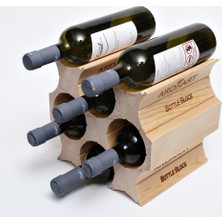 Ardinart Bottle Block 6’ Lı Ahşap Şaraplık, Ahşap Şarap Rafı