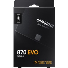 Samsung 2TB MZ-77E2T0BW 870 EVO SSD 2.5" SATA3 SSD 560-530 Harddisk