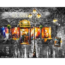 Design Kanvas Cafe Clare Leonid Afremov Kanvas Tablo