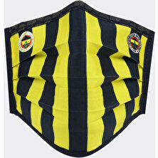Fenerium Fenerbahçe Sarı-Lacivert Çubuklu Çift Logo Maske