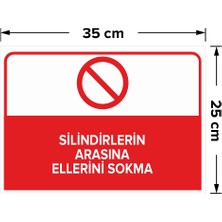 Mıgnatıs - Silindirlerin Arasına Ellerini Sokma Levhası - Dekote Malzeme 25X35Cm