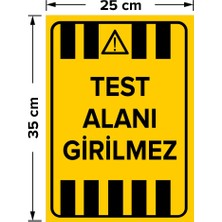 Mıgnatıs - Test Alanı Girilemez Levhası - Dekote Malzeme 25X35Cm