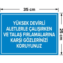 Mıgnatıs - Yüksek Dvirli Aletlrle Çlışırkn Ve Talş Frlamlarna Karşı G.K.Levhası  - Dekote Malzeme 25X35Cm